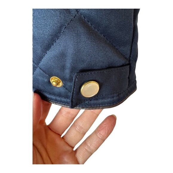 Pendleton Vest Women Small Navy Blue Quilted Full Zip‎ Outdoor Outerwear Preppy - Picture 6 of 12